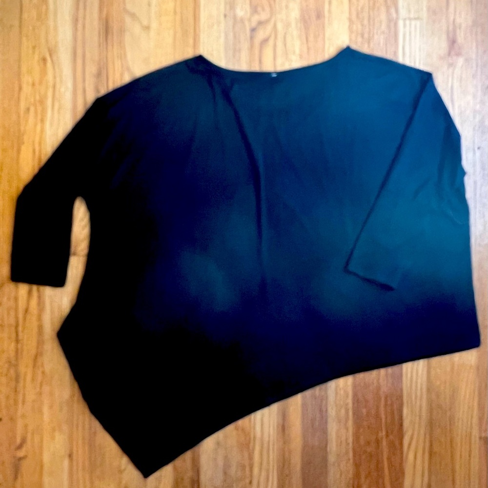 MISSLOOK Black Asymmetrical Jersey Top